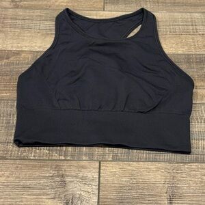 Lululemon Womens Sports Bra Sz 6 Black Ebb To Train Racerback Medium Support